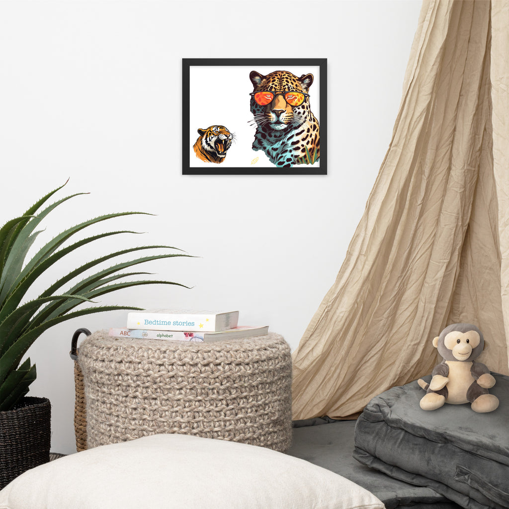 FELINE PAINTING with frame - Eternal life line