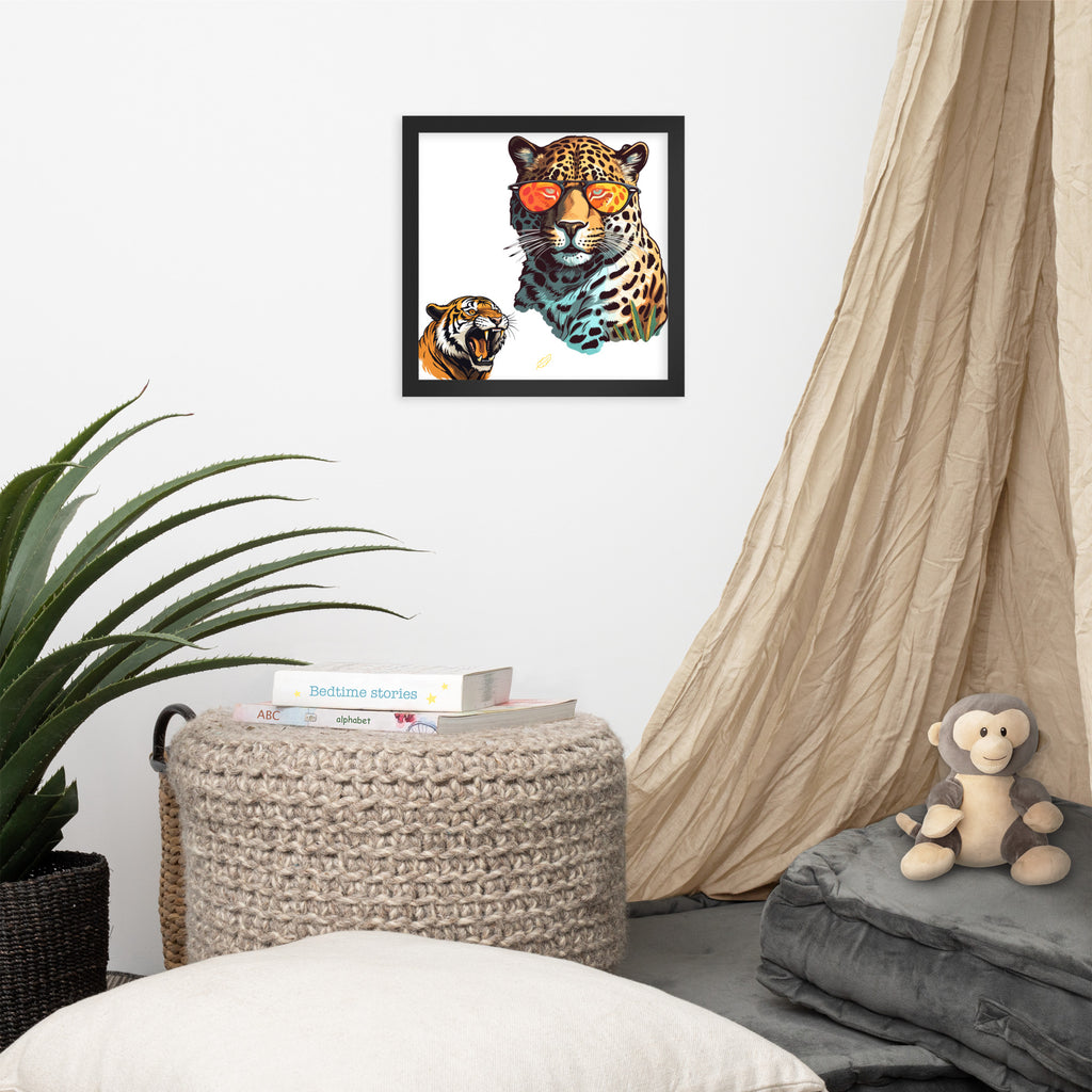 FELINE PAINTING with frame - Eternal life line