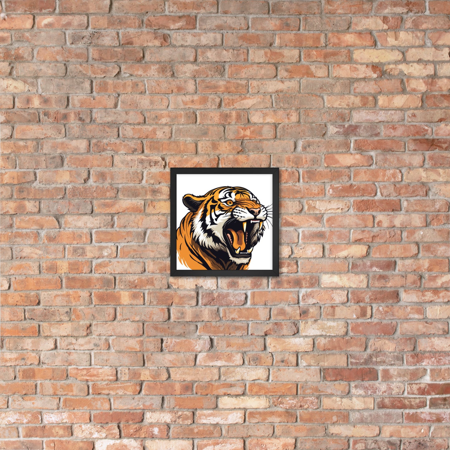 Tiger strength poster on photo paper with frame