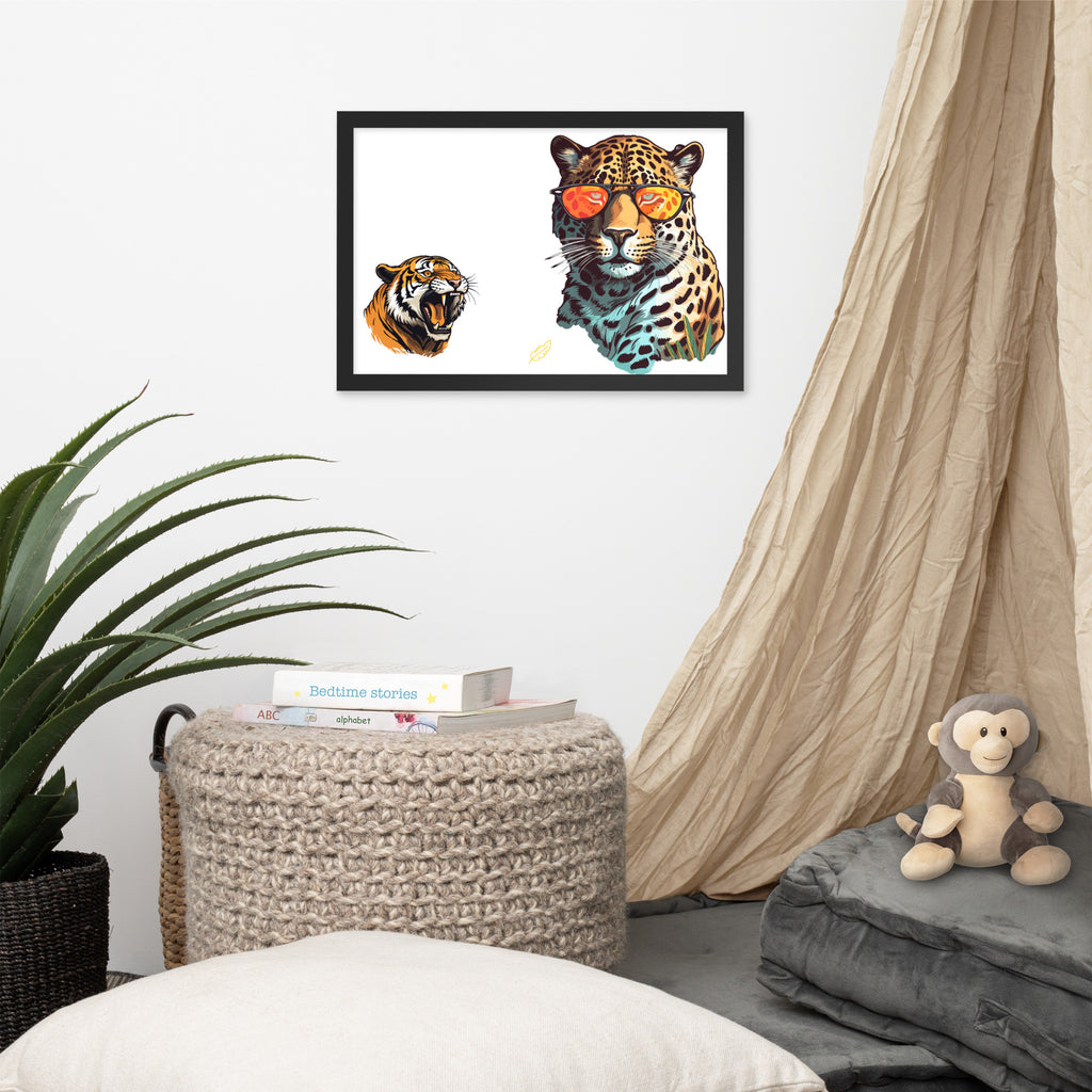 FELINE PAINTING with frame - Eternal life line