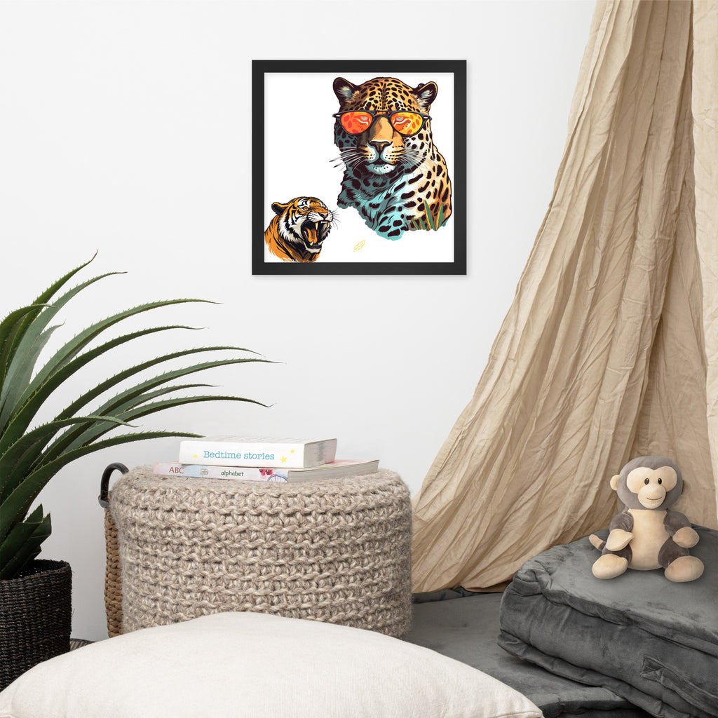 FELINE PAINTING with frame - Eternal life line