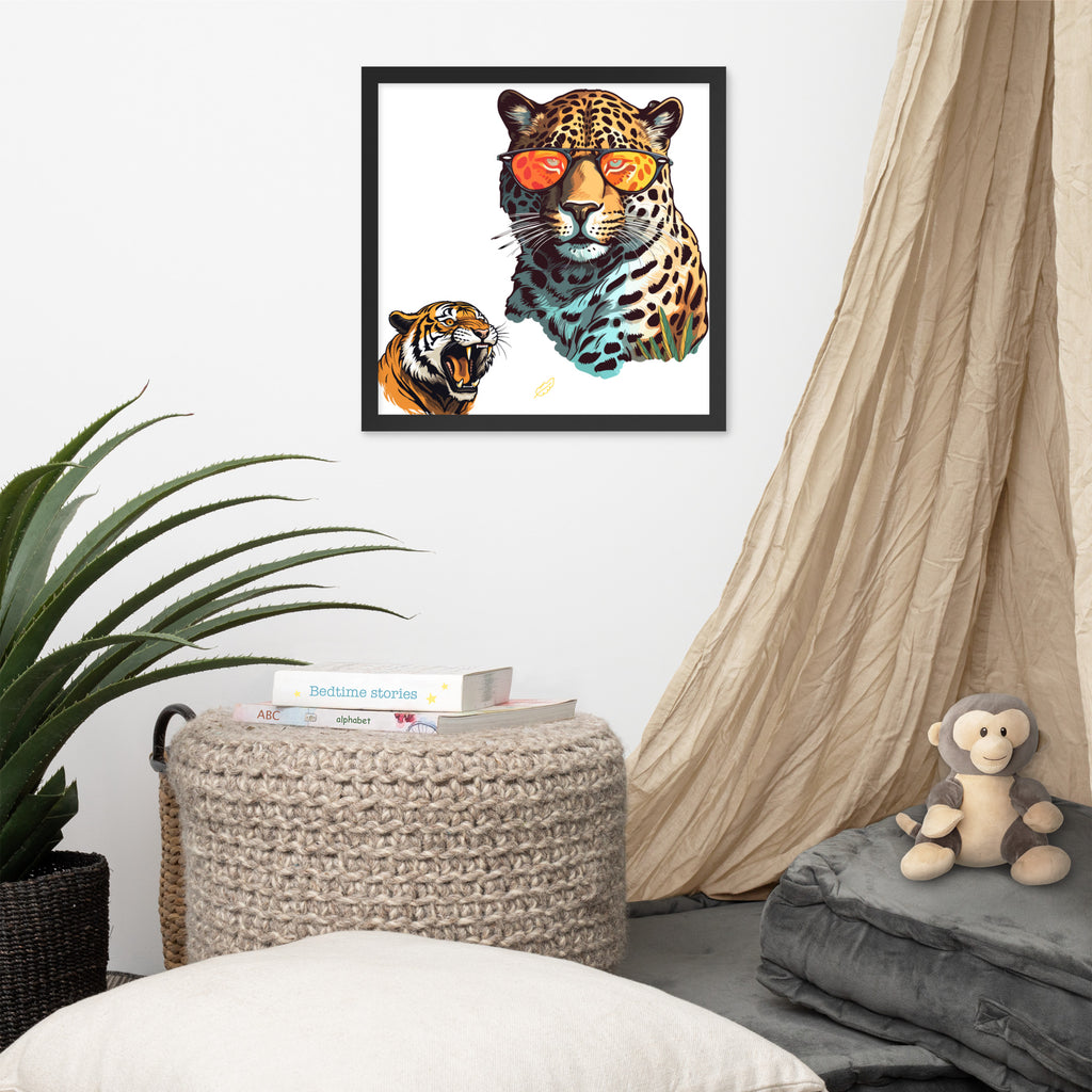 FELINE PAINTING with frame - Eternal life line