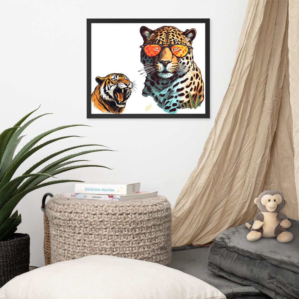 FELINE PAINTING with frame - Eternal life line