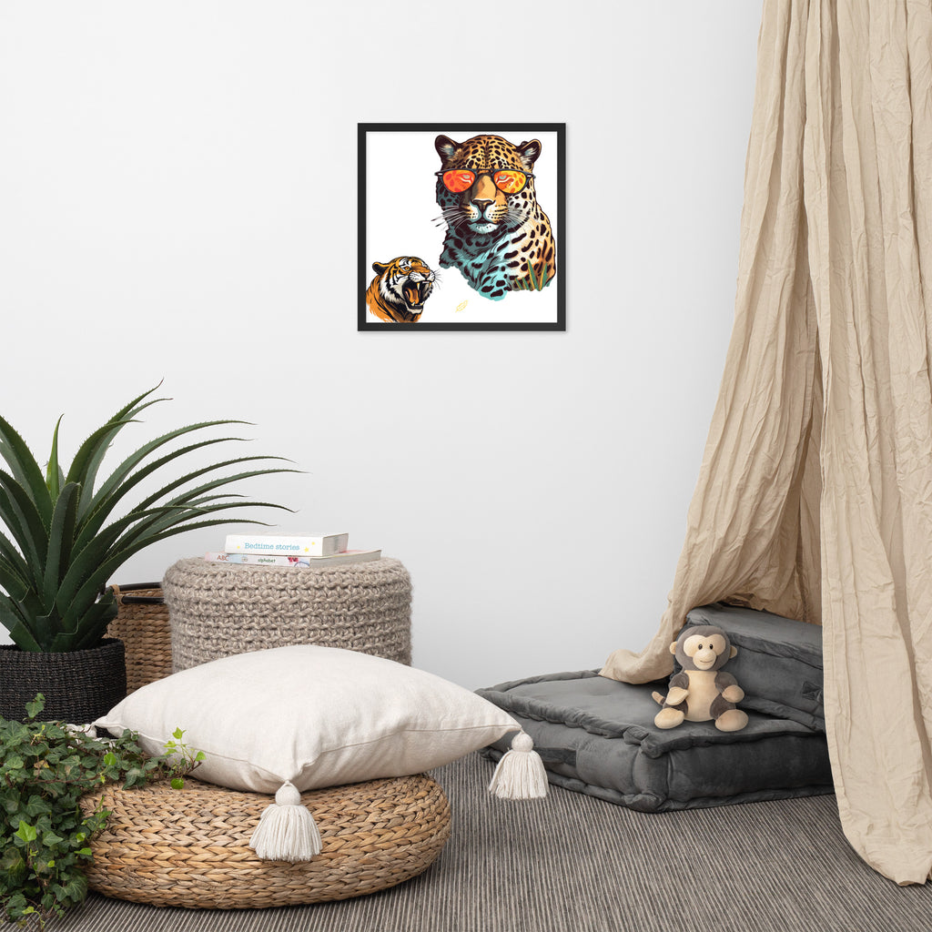 FELINE PAINTING with frame - Eternal life line