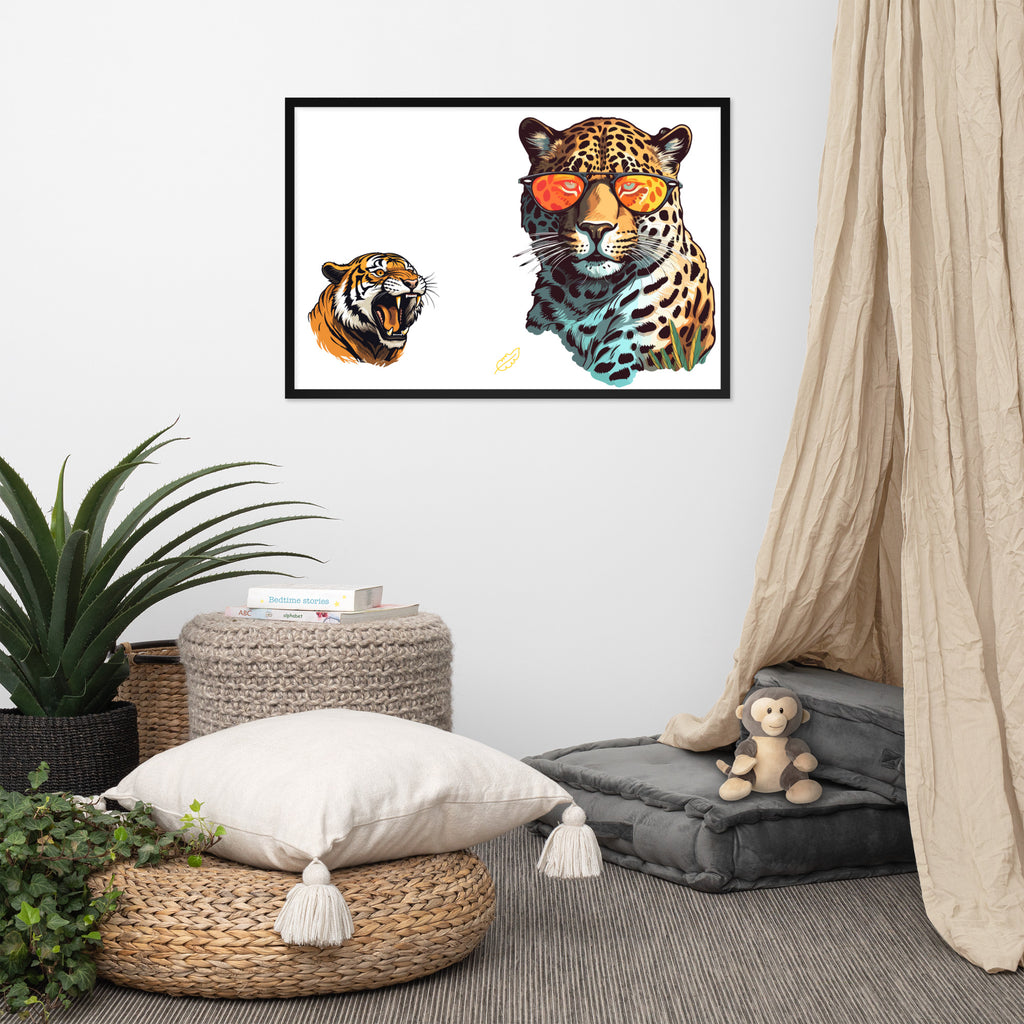 FELINE PAINTING with frame - Eternal life line