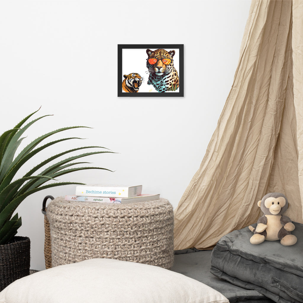 FELINE PAINTING with frame - Eternal life line