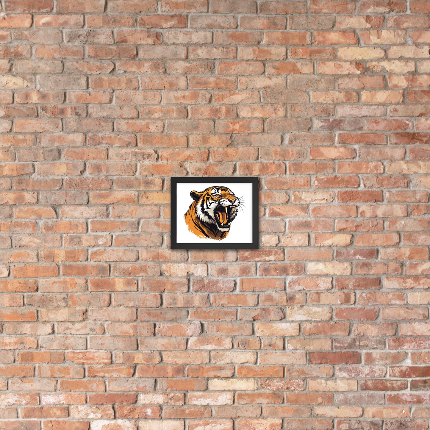 Tiger strength poster on photo paper with frame