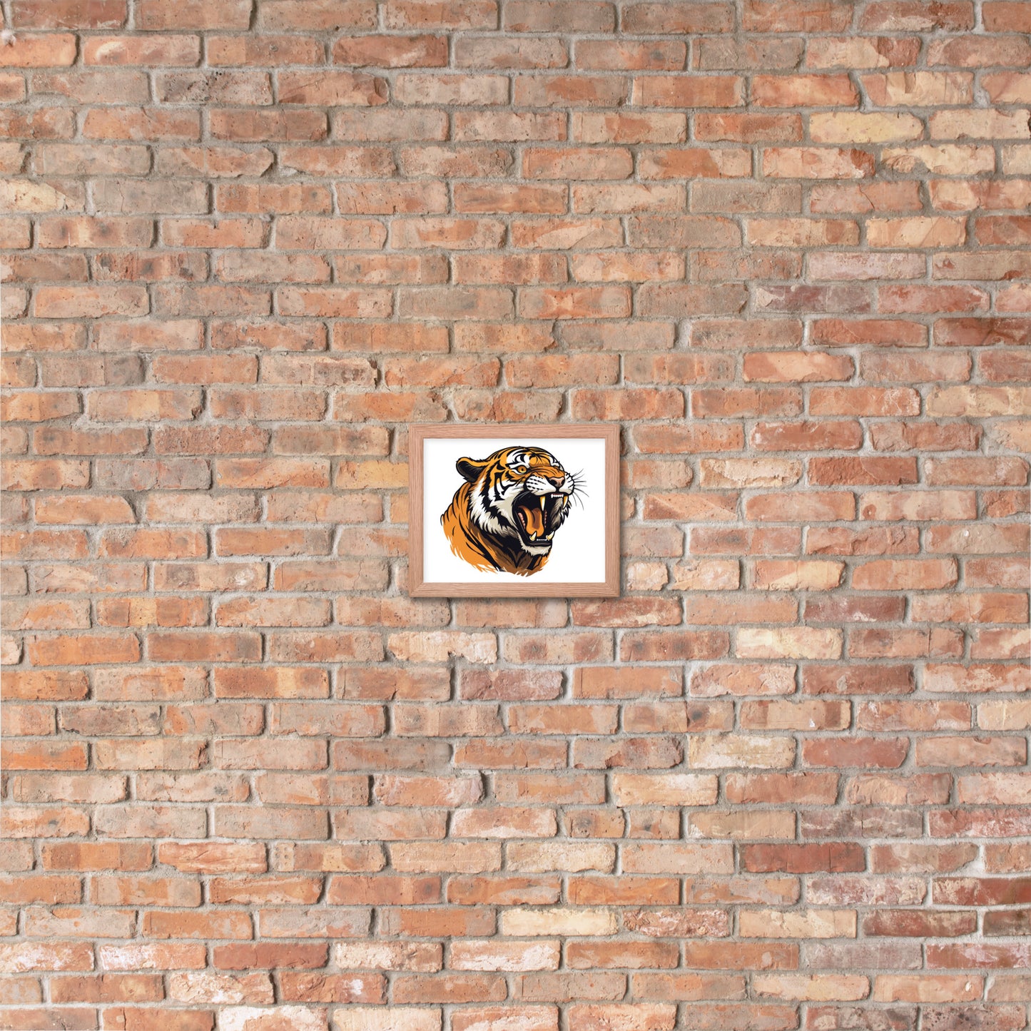 Tiger strength poster on photo paper with frame