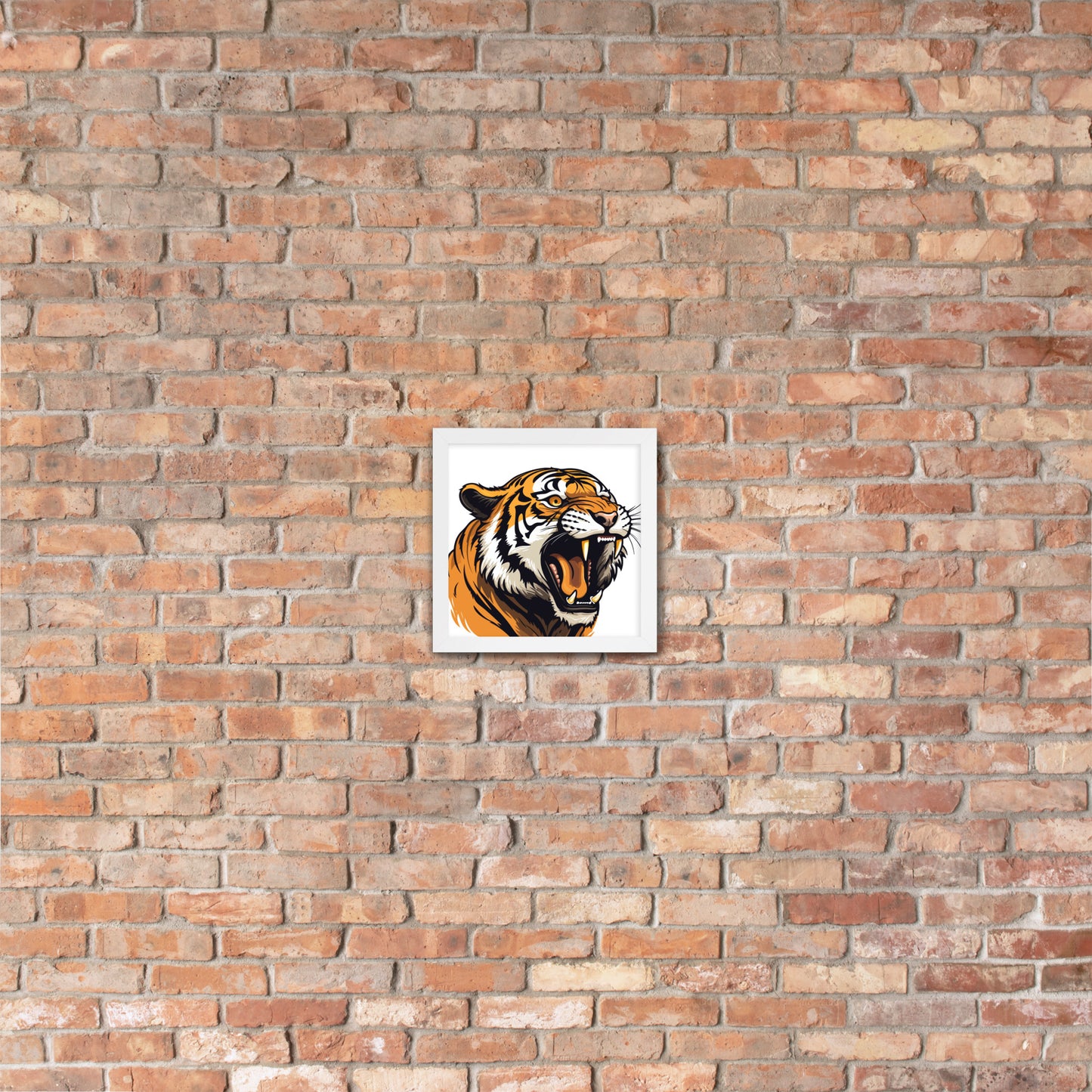 Tiger strength poster on photo paper with frame