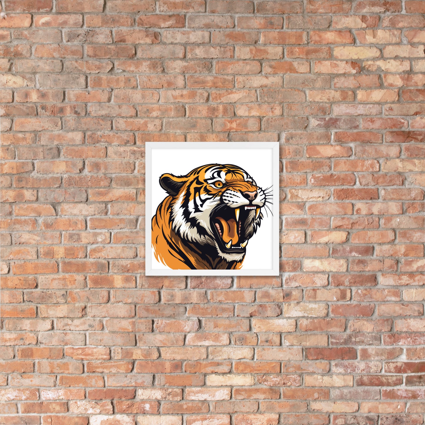 Tiger strength poster on photo paper with frame