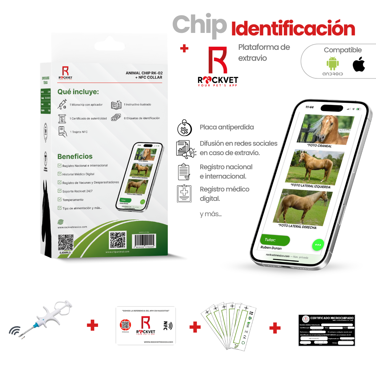Chip de identificación grandes especies